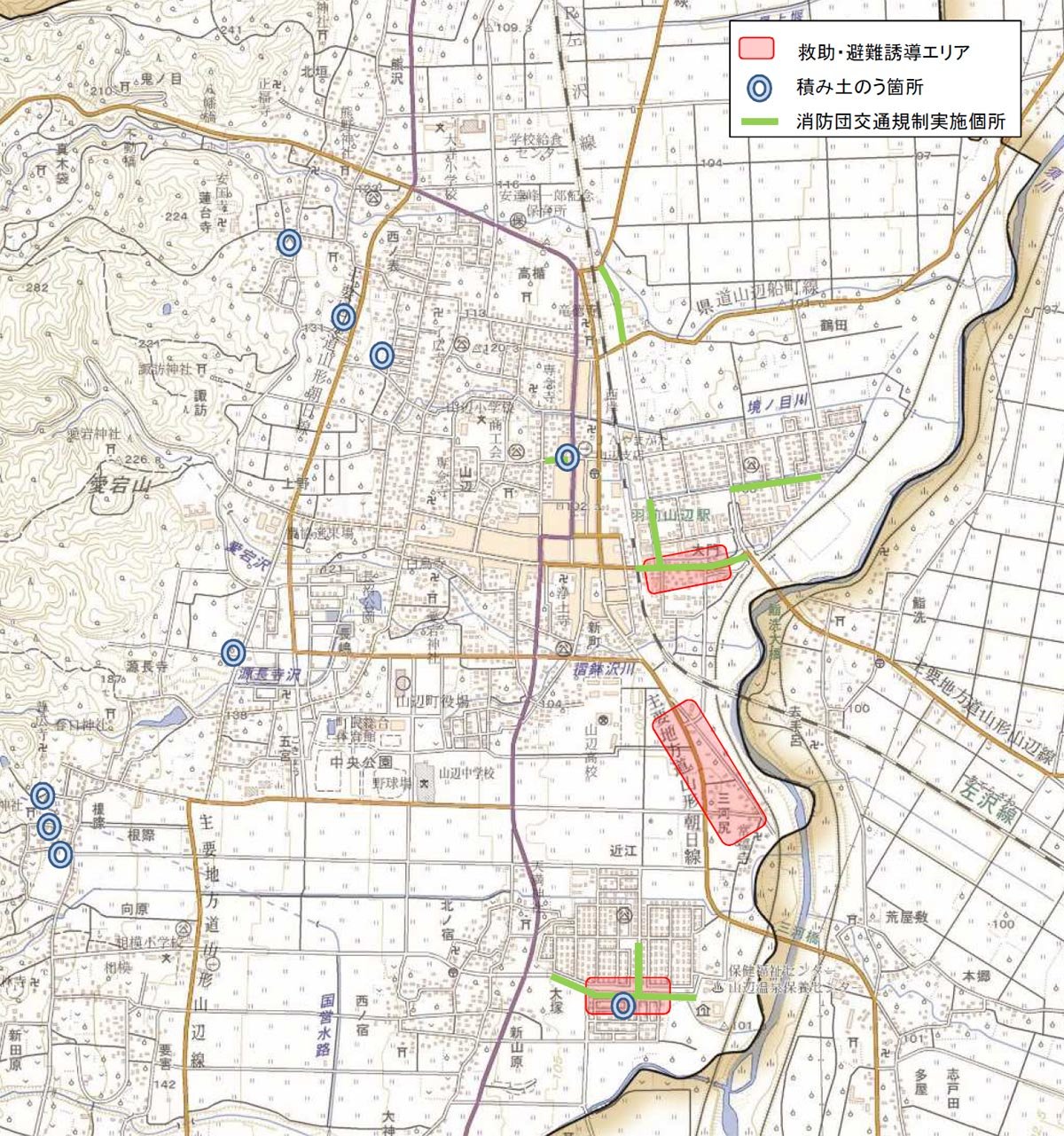 水防活動位置図
