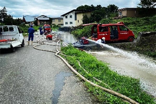 東大塚地区内の浸水被害