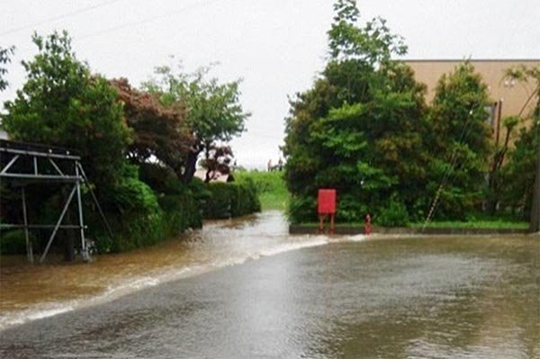 青山地区の浸水状況