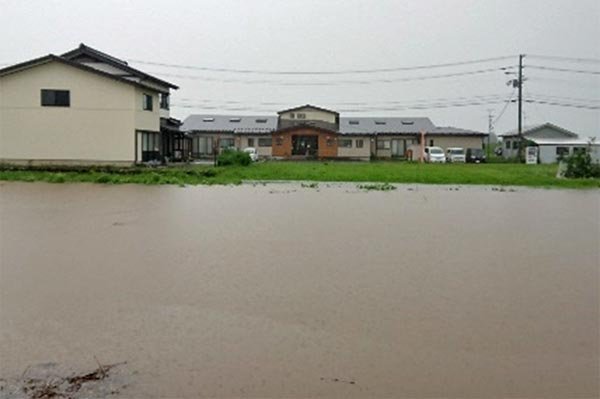 青山地区の浸水状況