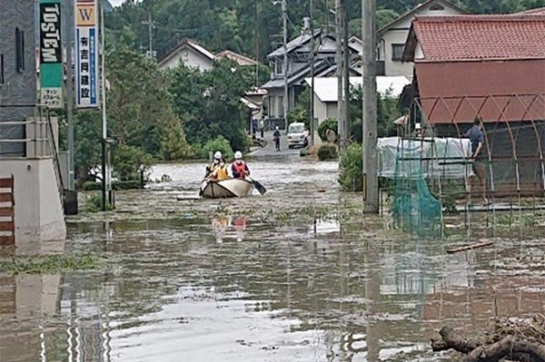 桜江小田地区　堤防巡視