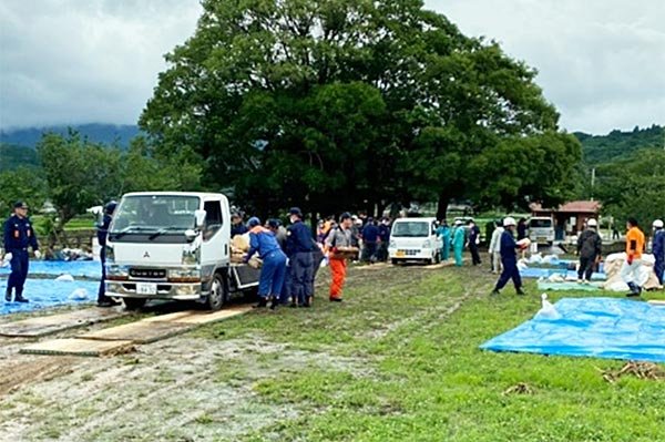 川上神社（端古賀地区）災害廃棄物の受入れ