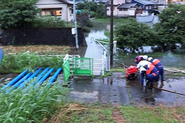 御船町牛ヶ瀬地区　浸水被害