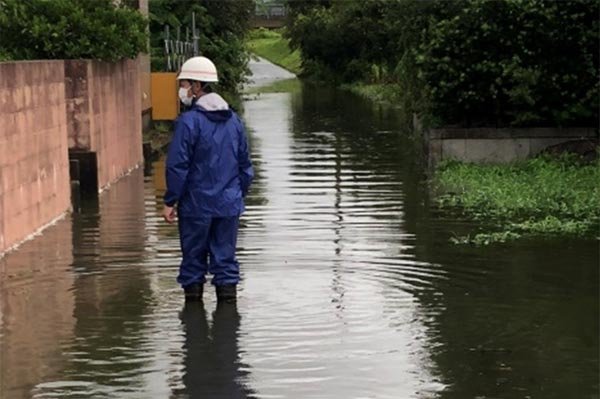 馬田地区　内水氾濫現場巡回