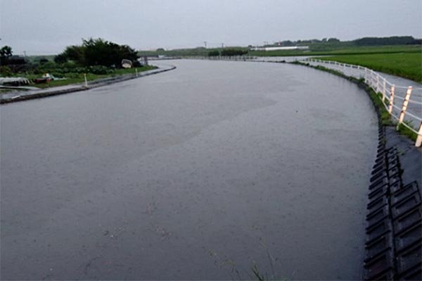 河川巡視（小石原川 増水）