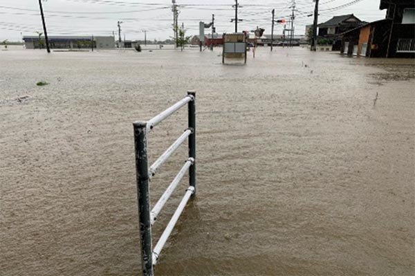 ④浸水被害の状況（牛津町砥川地区）