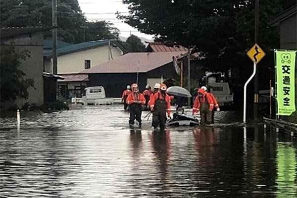 救助活動（黒川地内）