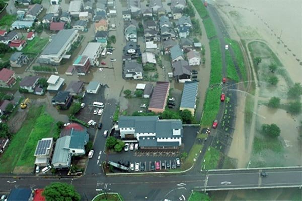 塩川町東栄町地区 浸水被害