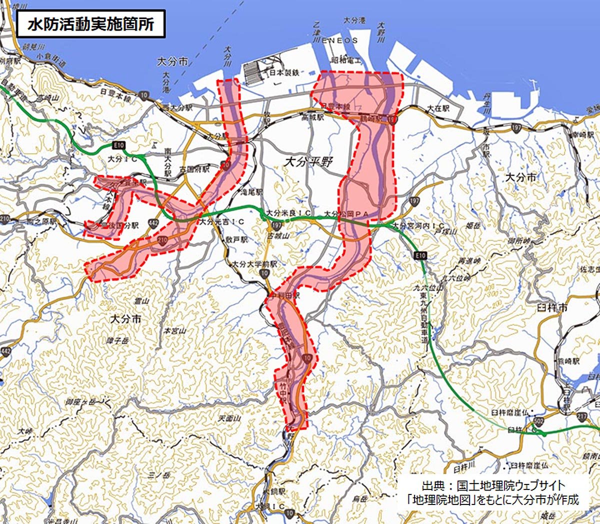 水防活動位置図