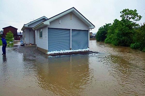 五城目地区 積み土のう工