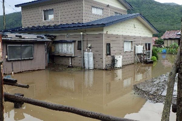 葛巻町江刈地内 被災状況（8/18）