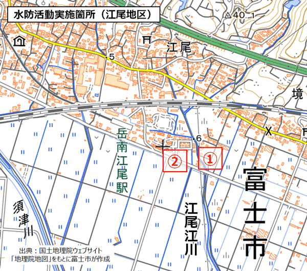 水防活動位置図