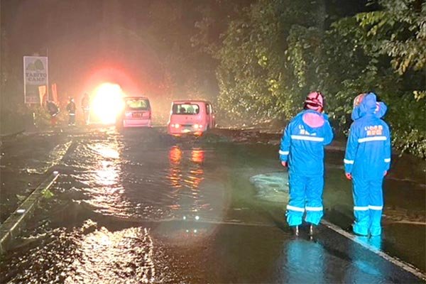 土砂災害警戒（田人町南大平地内）