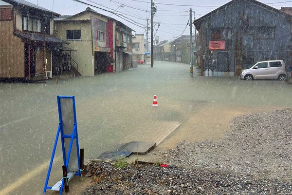 赤坂地区の浸水被害 ① (中山道付近)