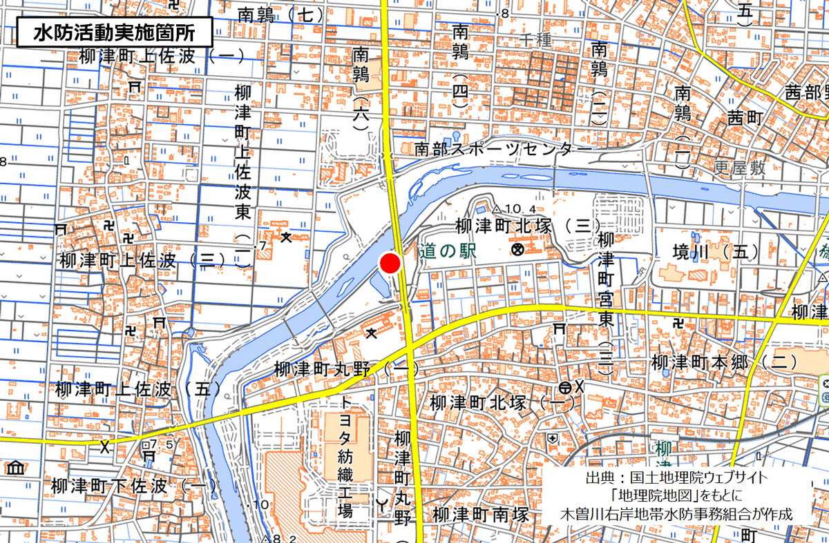 境川左岸（柳津道の駅付近）