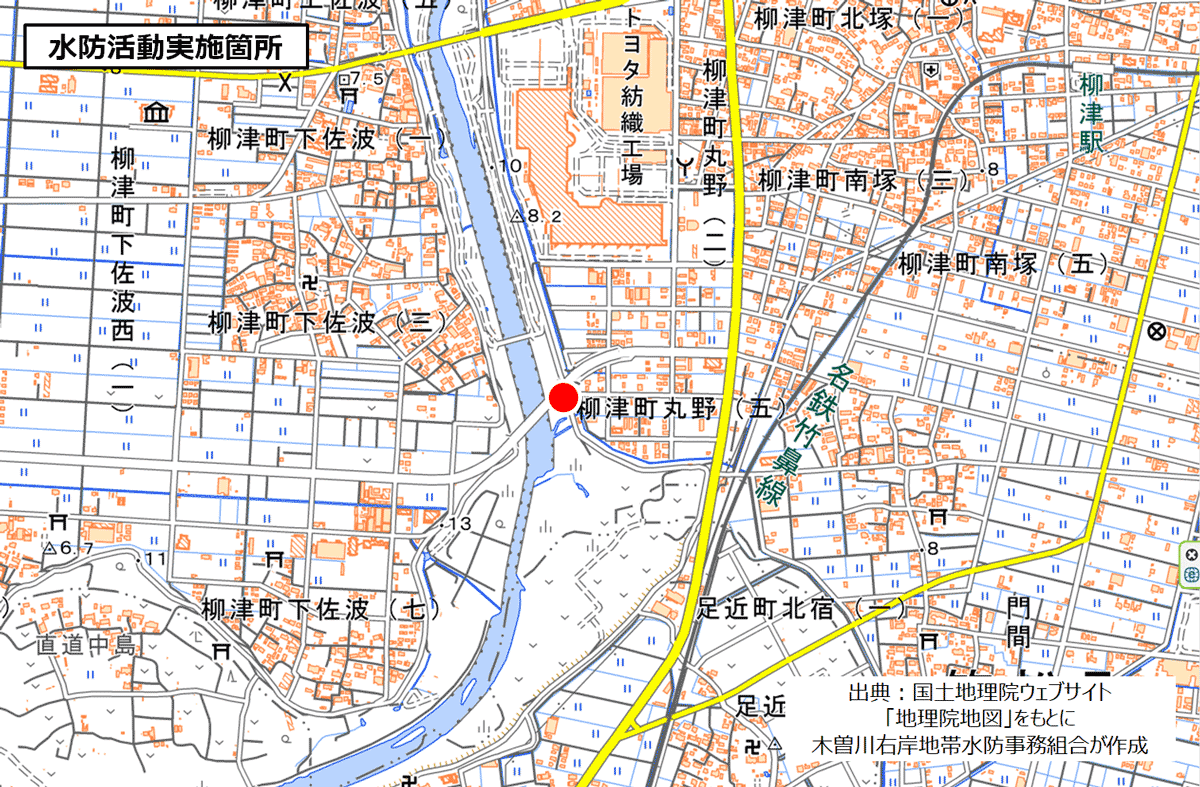 境川左岸（新境川橋付近）