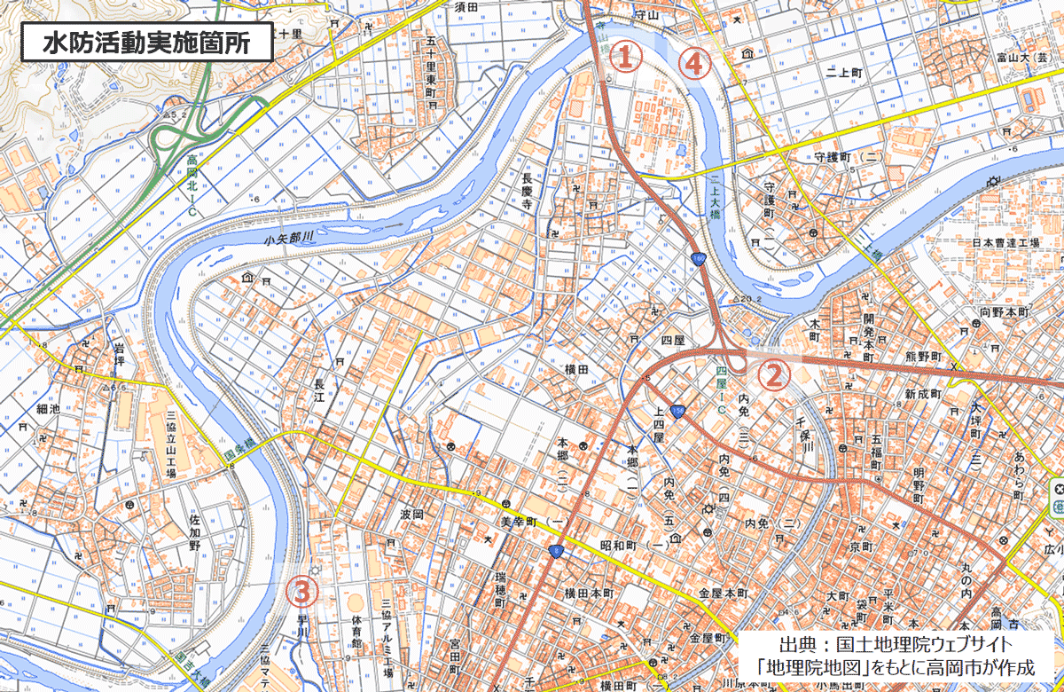 水防活動位置図