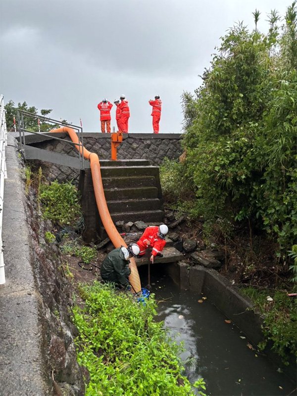 写真は台風12号対応時のもの