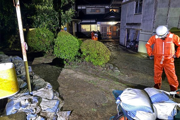 関口沢内川の溢水被害