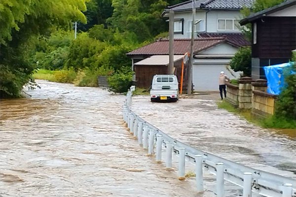 百川の溢水被害
