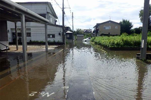 排水作業前（下源入地区）