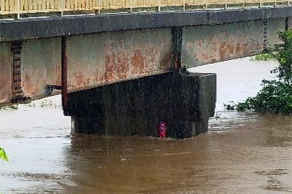 ①小山田川（沼崎前地先）河川の増水状況