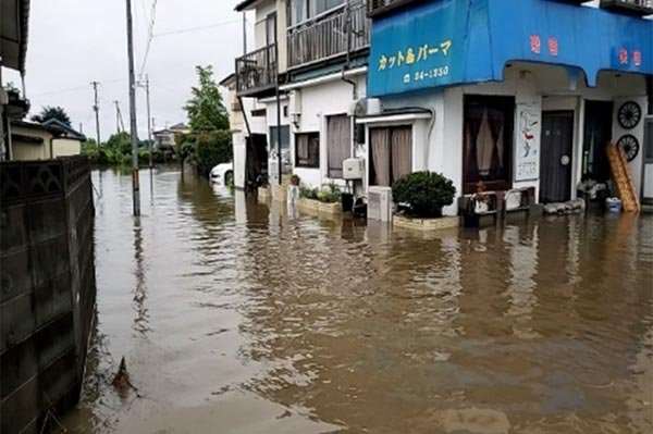 美里町中埣字夘時地内ほか美女川越水による浸水被害