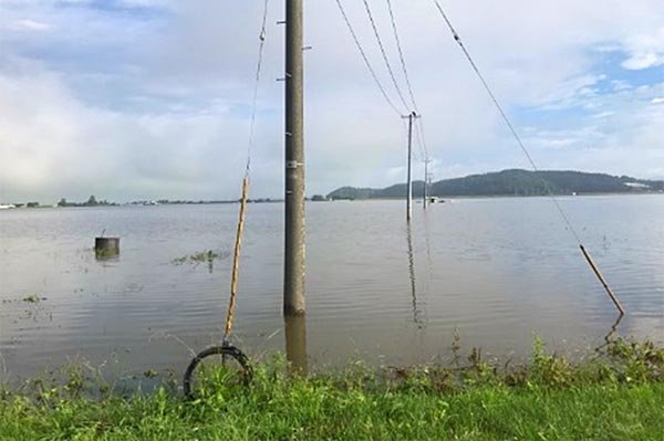 美里町練牛字植尻地内ほか出来川決壊・越水による浸水被害