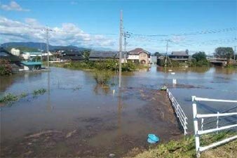 押切地区の浸水被害