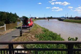 永野川左岸（押切地区）堤防巡視