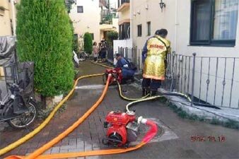 染地地区の排水活動