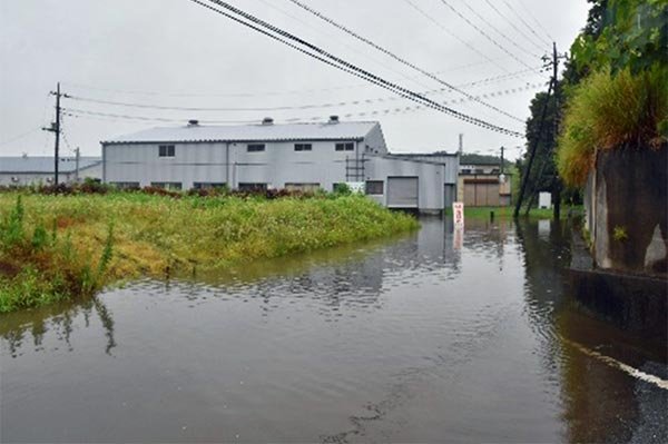 紺屋周辺　道路冠水"