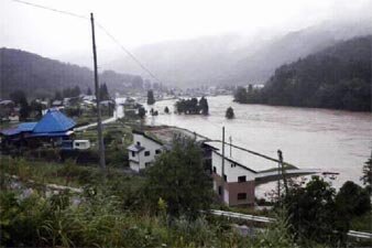 箕作地区（千曲川の増水