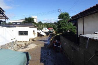 中込（杉の木）地区の浸水被害