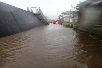 道路冠水状況①