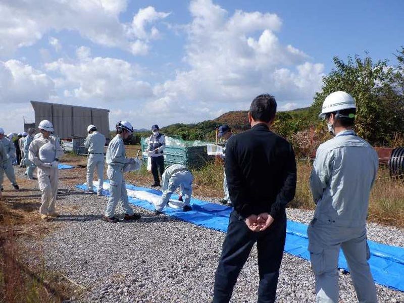 自主防災組織による見学